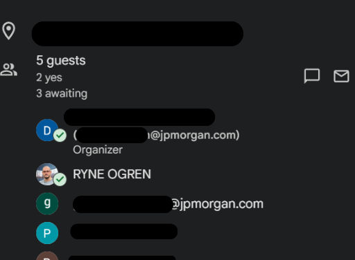 Booked meeting invite